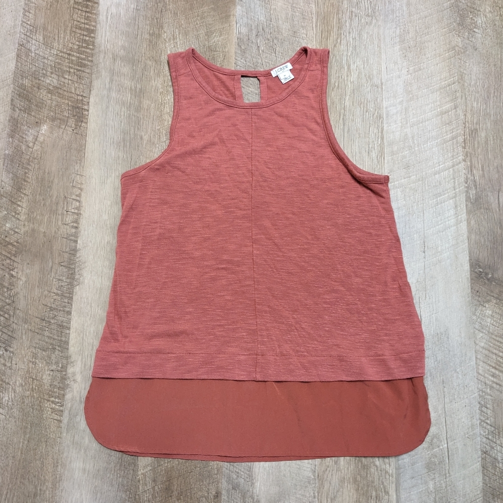 J. Crew Sleeveless Top Size Medium Soft Red Maroon